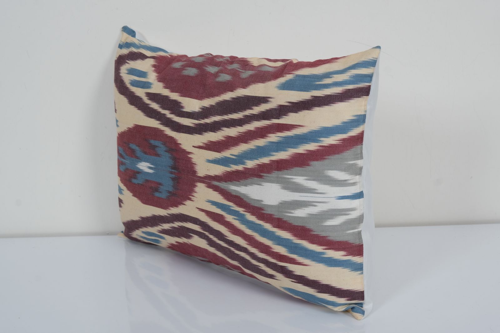Uzbek Ikat Pillow Ikat Fabric Ikat Throw Pillow Accent Pillow, Cream Design 30x45 Cm photo furniture