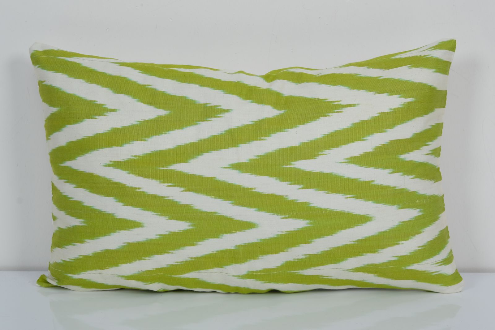 Yellow Ikat Pillow Cover, Accent Pillow Ikat Fabric Central Asian Tajik Ikat 30x50 Cm