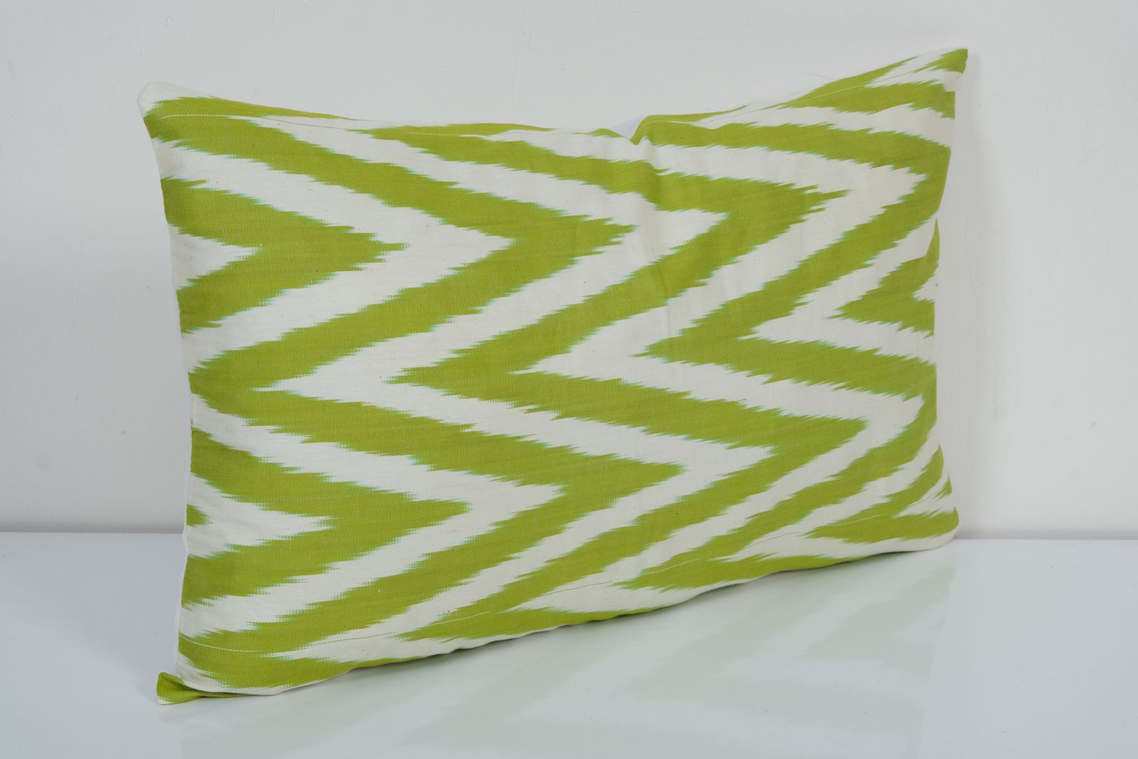 Yellow Ikat Pillow Cover, Accent Pillow Ikat Fabric Central Asian Tajik Ikat 30x50 Cm photo furniture