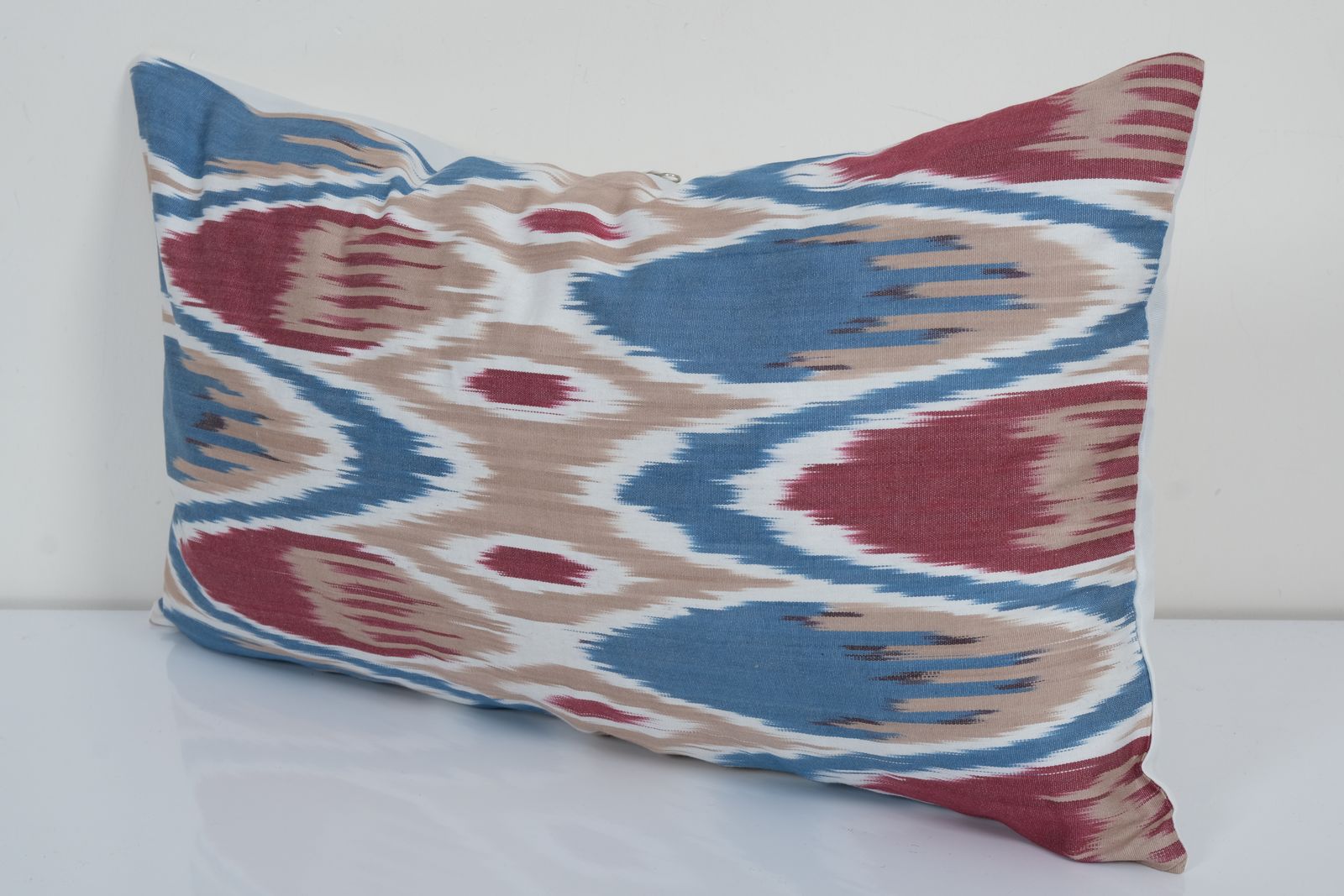Electic Decor Ikat Pillow Case Cotton Ikat Zippered Bohemian Lumbar Ikat, Tribal Cushion Cover 30x55 Cm photo for sale