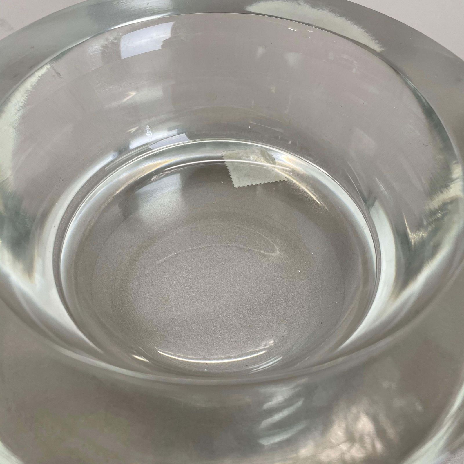 New Old Stock 2,6kg Lucid Bowl Murano Glass Seguso Vetri D'arte, Italy, 1970 No1 photo vinterior