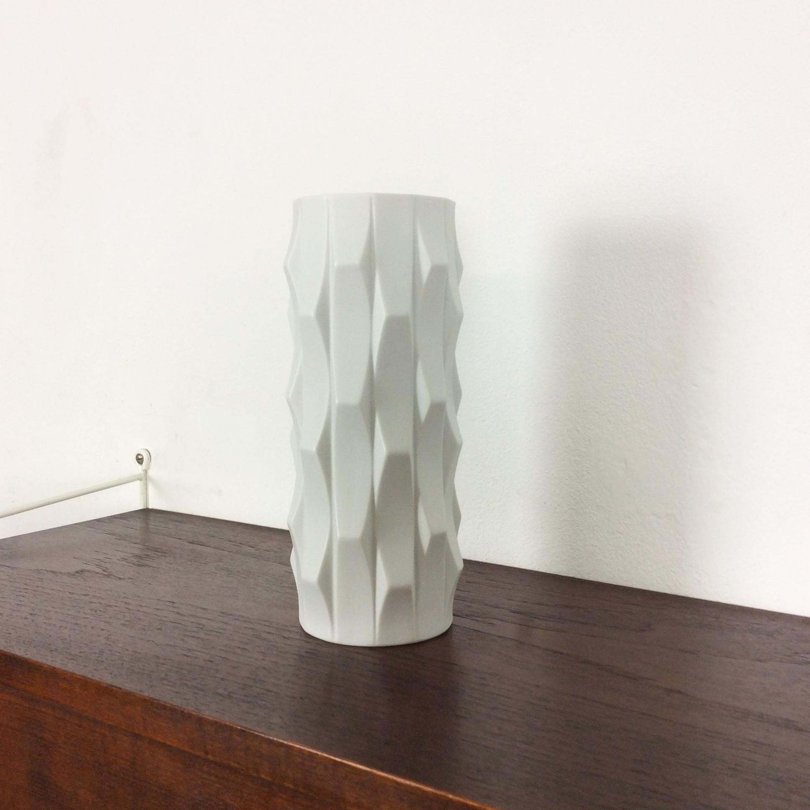 1970s Op Art Vase Porcelain Vase By Heinrich Fuchs For Hutschenreuther, Germany