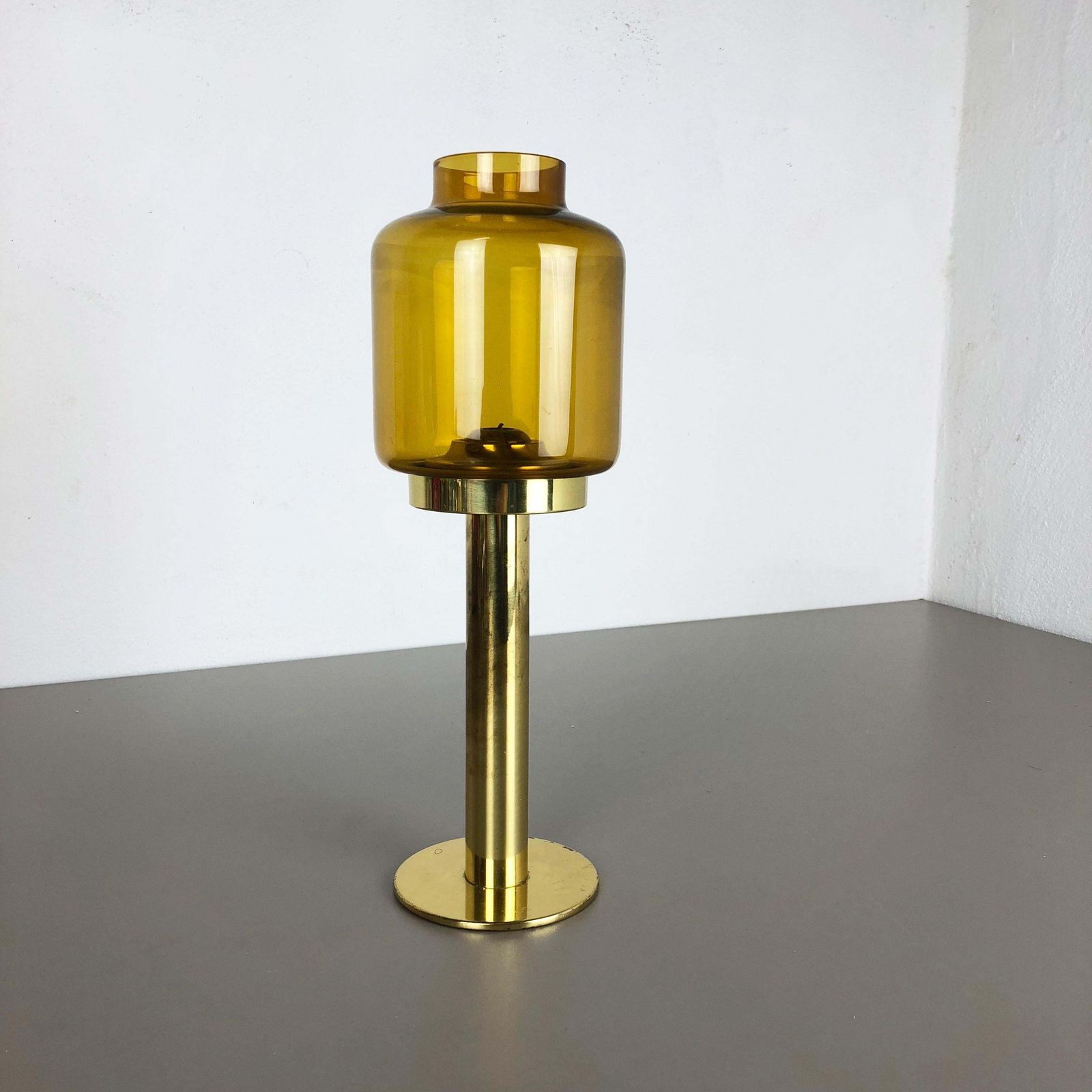 1960s Brass And Glass "Claudia" Candleholder Made By Hans Agne Jakobsson, Sweden