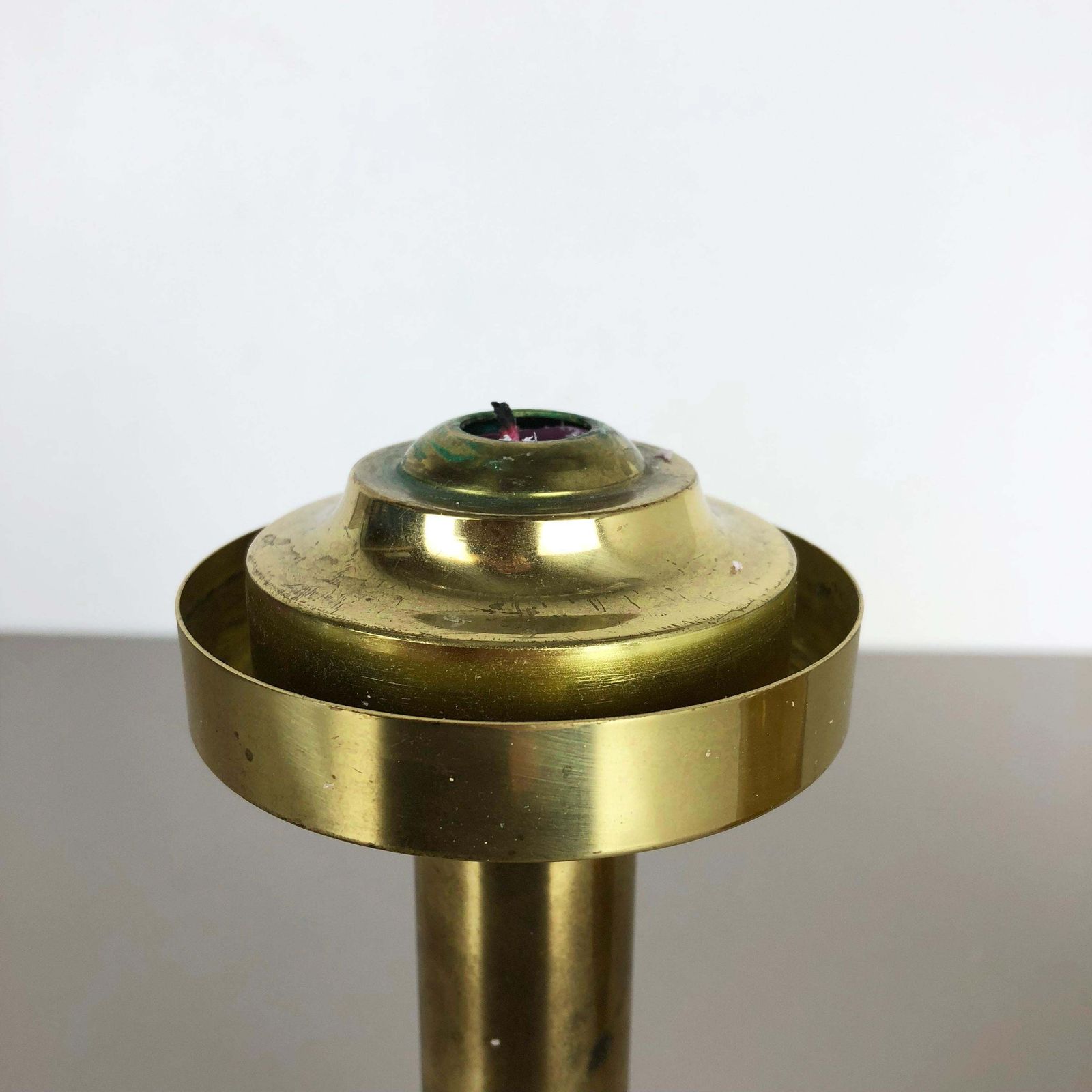photo vinterior 1960s Brass And Glass "Claudia" Candleholder Made By Hans Agne Jakobsson, Sweden