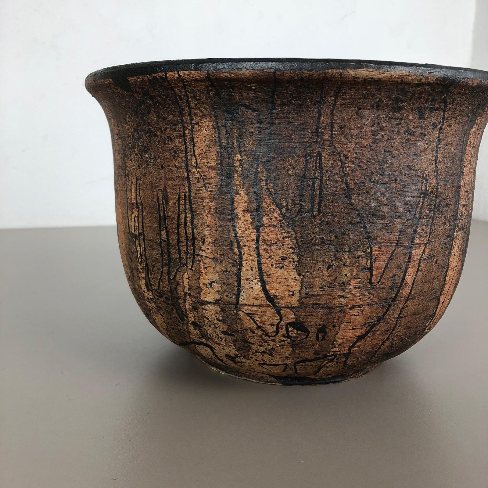 photo vinterior Extra Large Planter Pot Ceramic Studio Pottery Vase By Gerhard Liebenthron, 1986