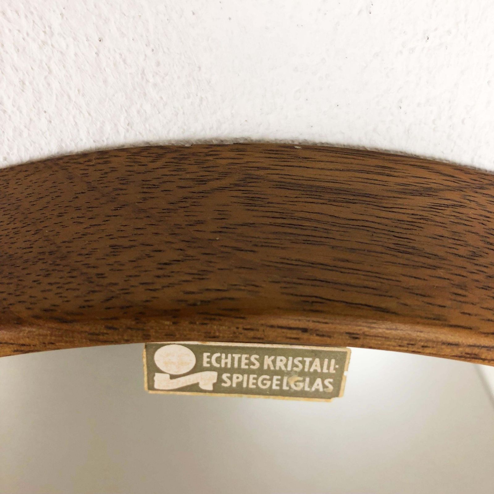 Nos! Original 1960s Crystal Glass And Oakwood Mirror Made In Germany Nr. 2 photo buy