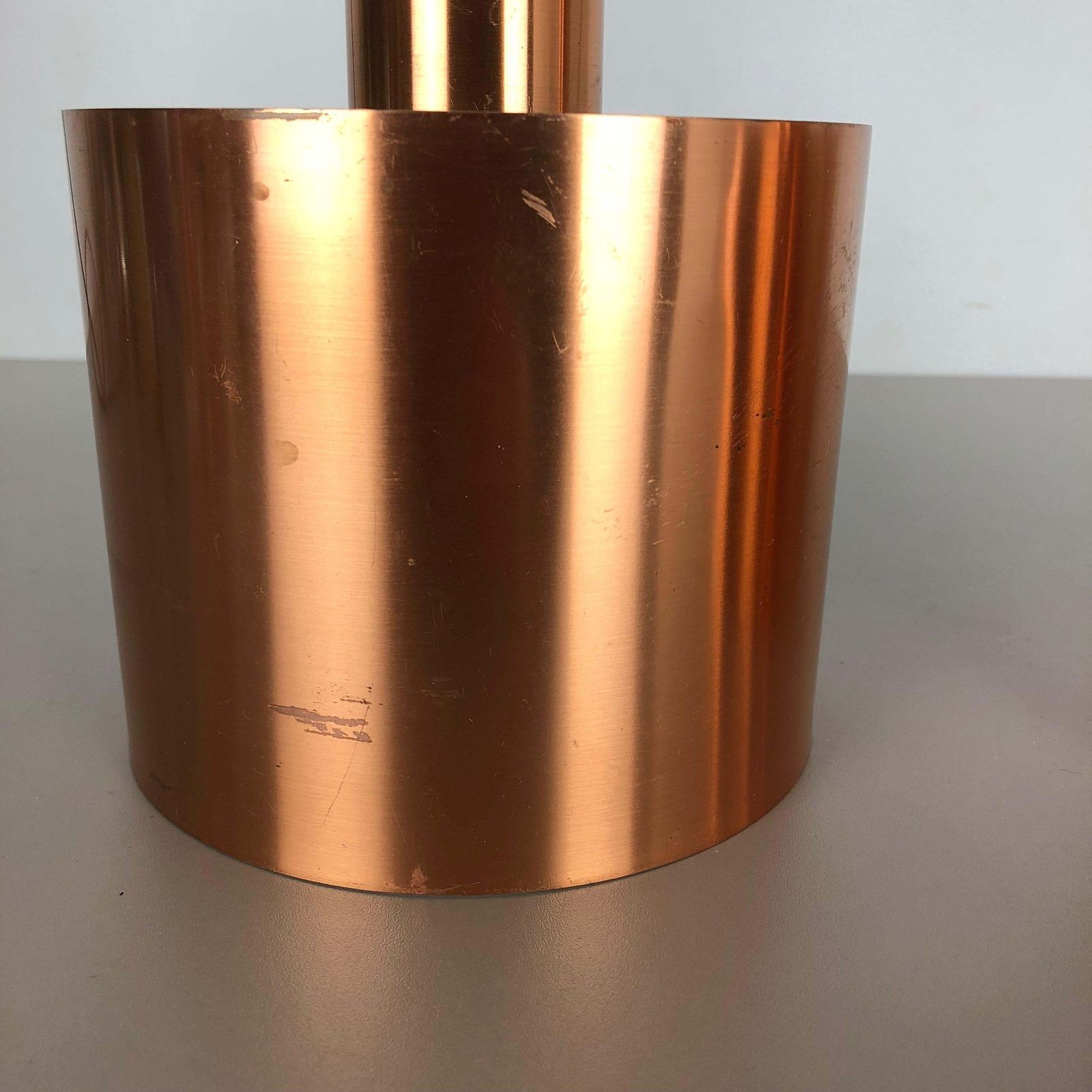 photo vinterior Set Of 2 "Club" Hanging Light Copper Jo Hammerborg Fog & Mørup, Denmark, 1963