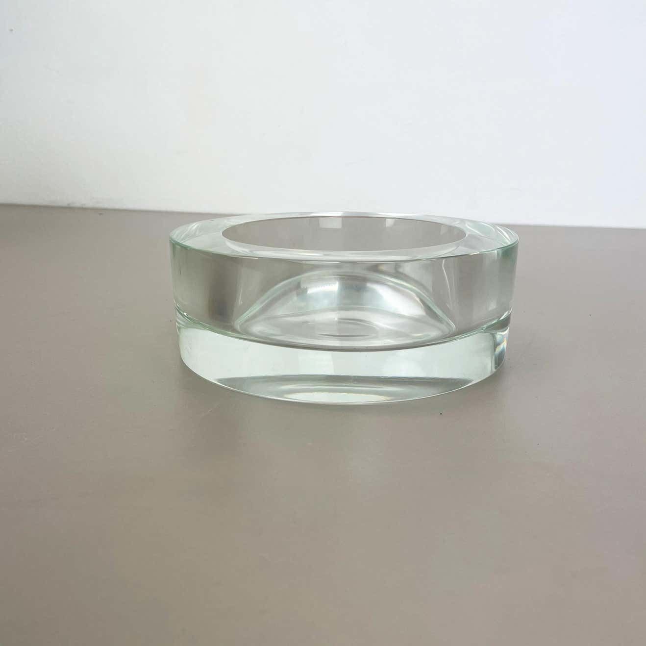 New Old Stock 3,1kg Lucid Bowl Murano Glass Seguso Vetri D'arte, Italy, 1970 No2 photo Home Decor