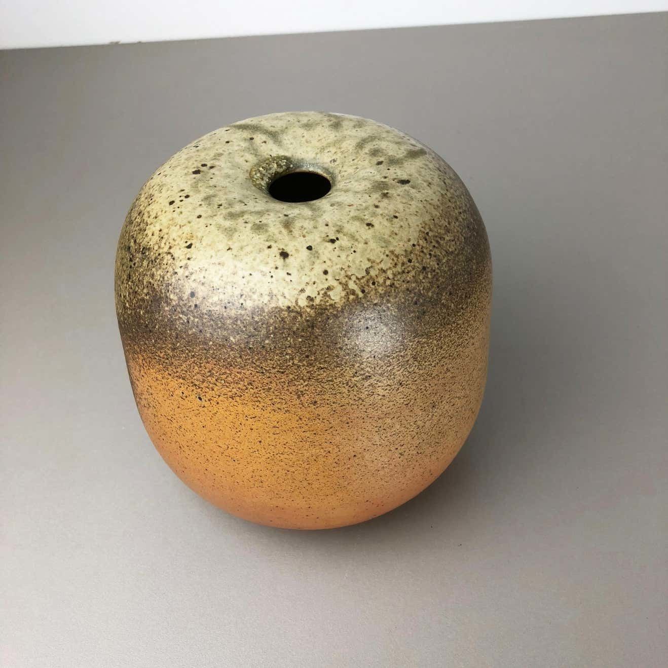 Abstract Ceramic Studio Pottery Vase Object Horst Kerstan, Kandern Germany 1980s photo Home Decor