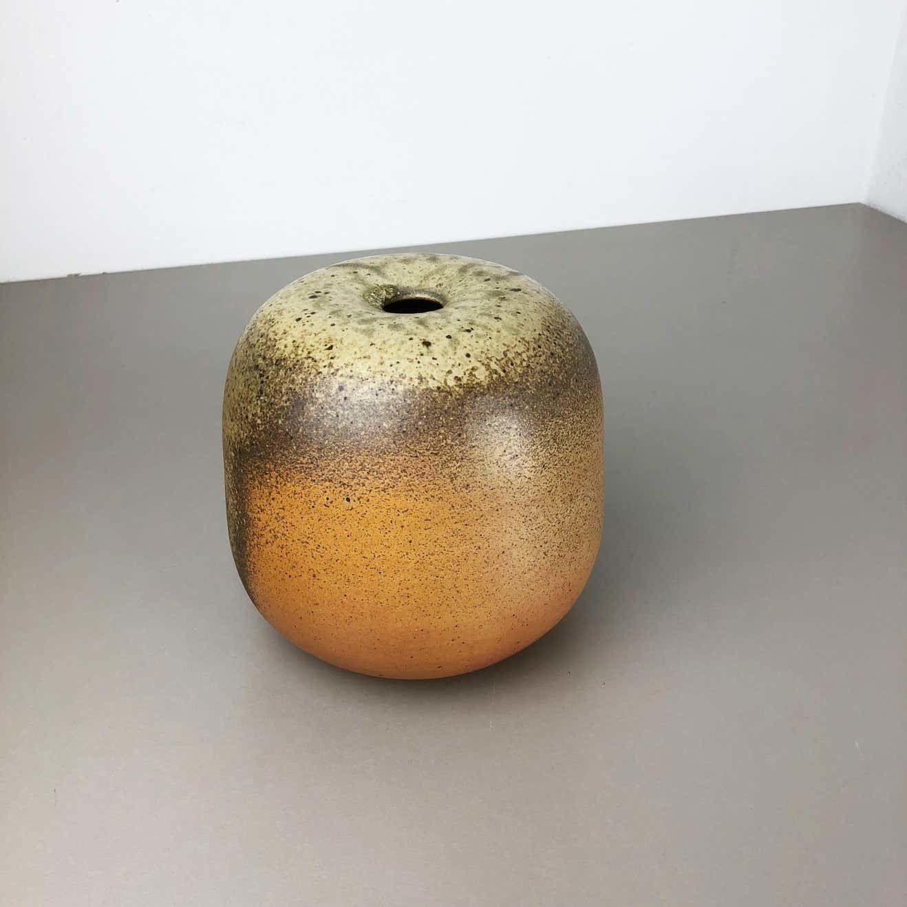 Abstract Ceramic Studio Pottery Vase Object Horst Kerstan, Kandern Germany 1980s photo 961.0