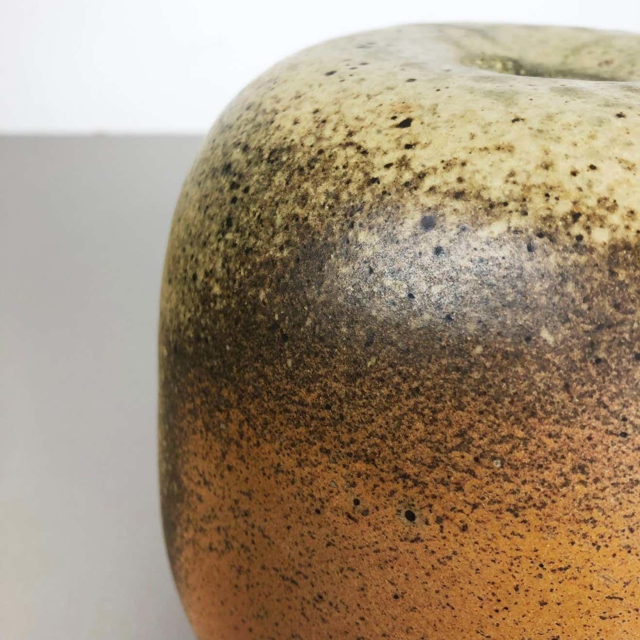 Abstract Ceramic Studio Pottery Vase Object Horst Kerstan, Kandern Germany 1980s photo buy
