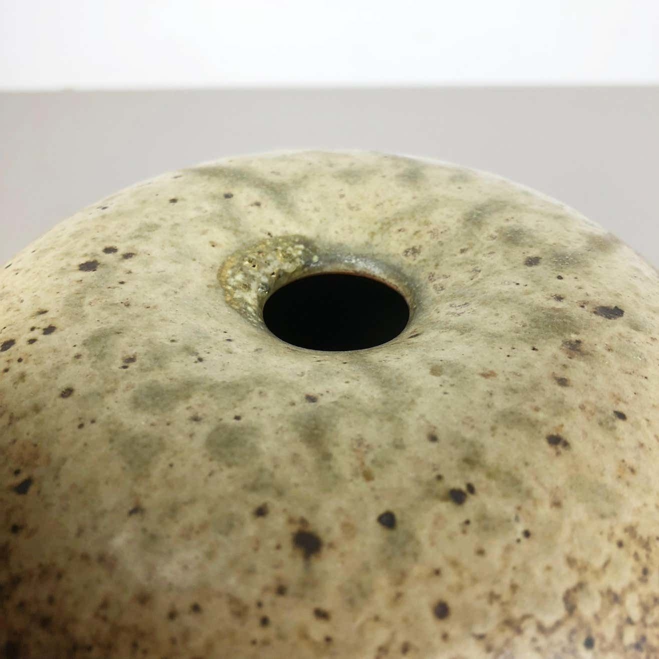 Abstract Ceramic Studio Pottery Vase Object Horst Kerstan, Kandern Germany 1980s photo vintage
