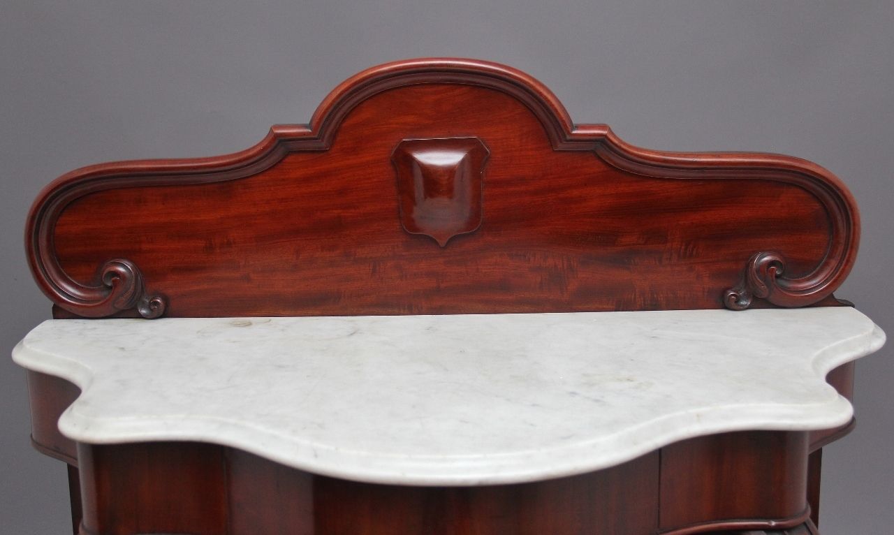 19th Century Mahogany And Marble Top Consul Table photo for sale