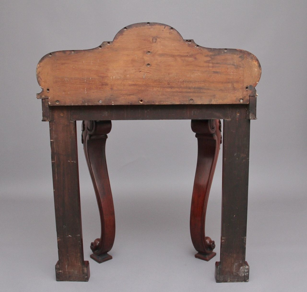 19th Century Mahogany And Marble Top Consul Table photo vinterior
