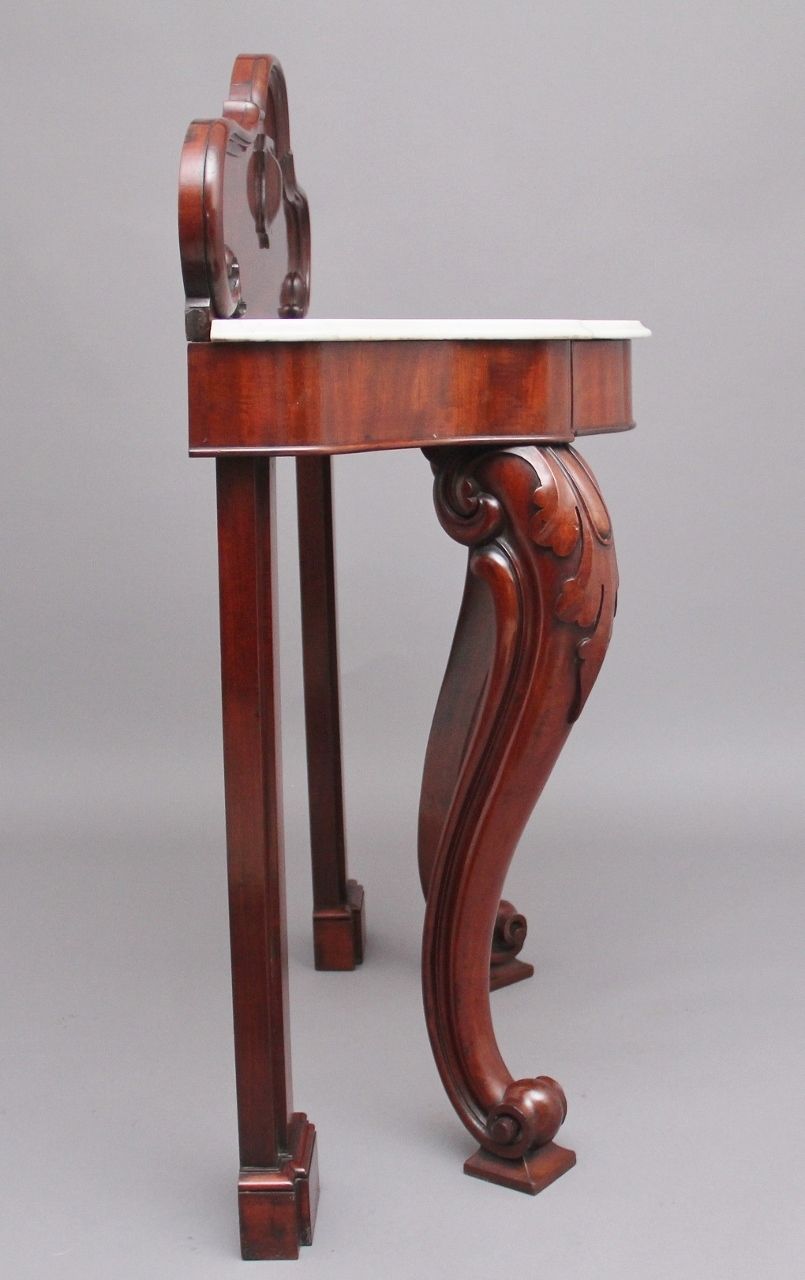 19th Century Mahogany And Marble Top Consul Table photo buy