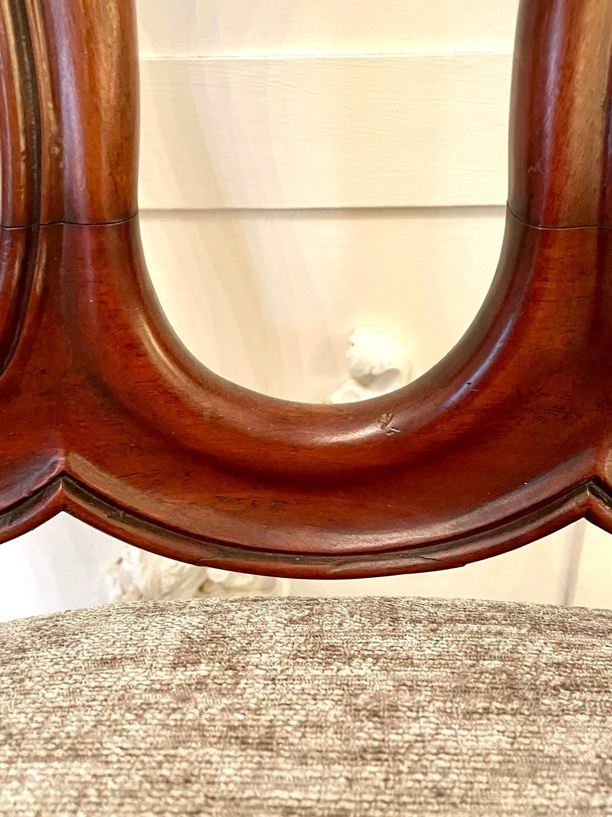Antique Set Of Six Victorian Mahogany Dining Chairs photo vintage