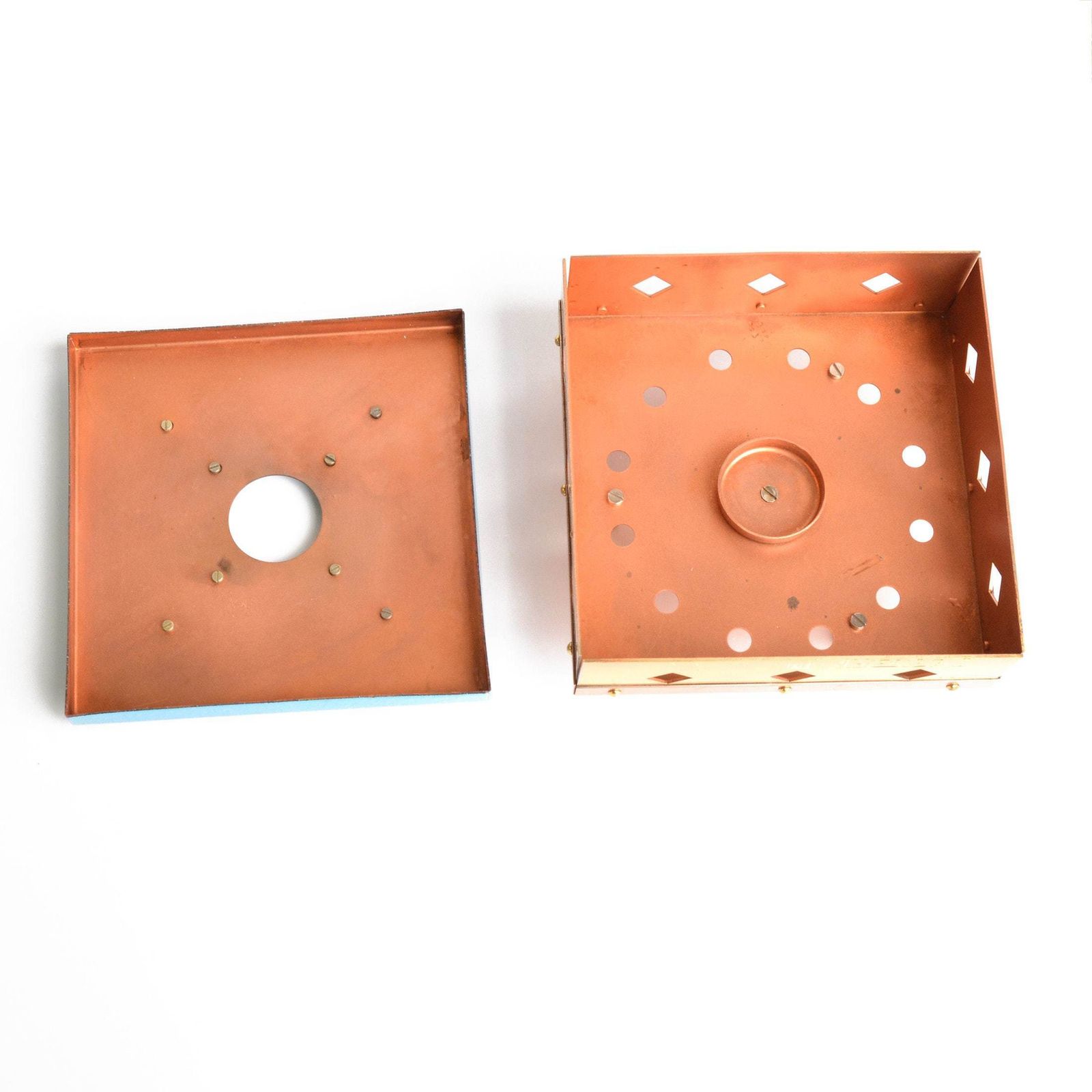 photo furniture Brass Enamel Heater, Germany, 1960s