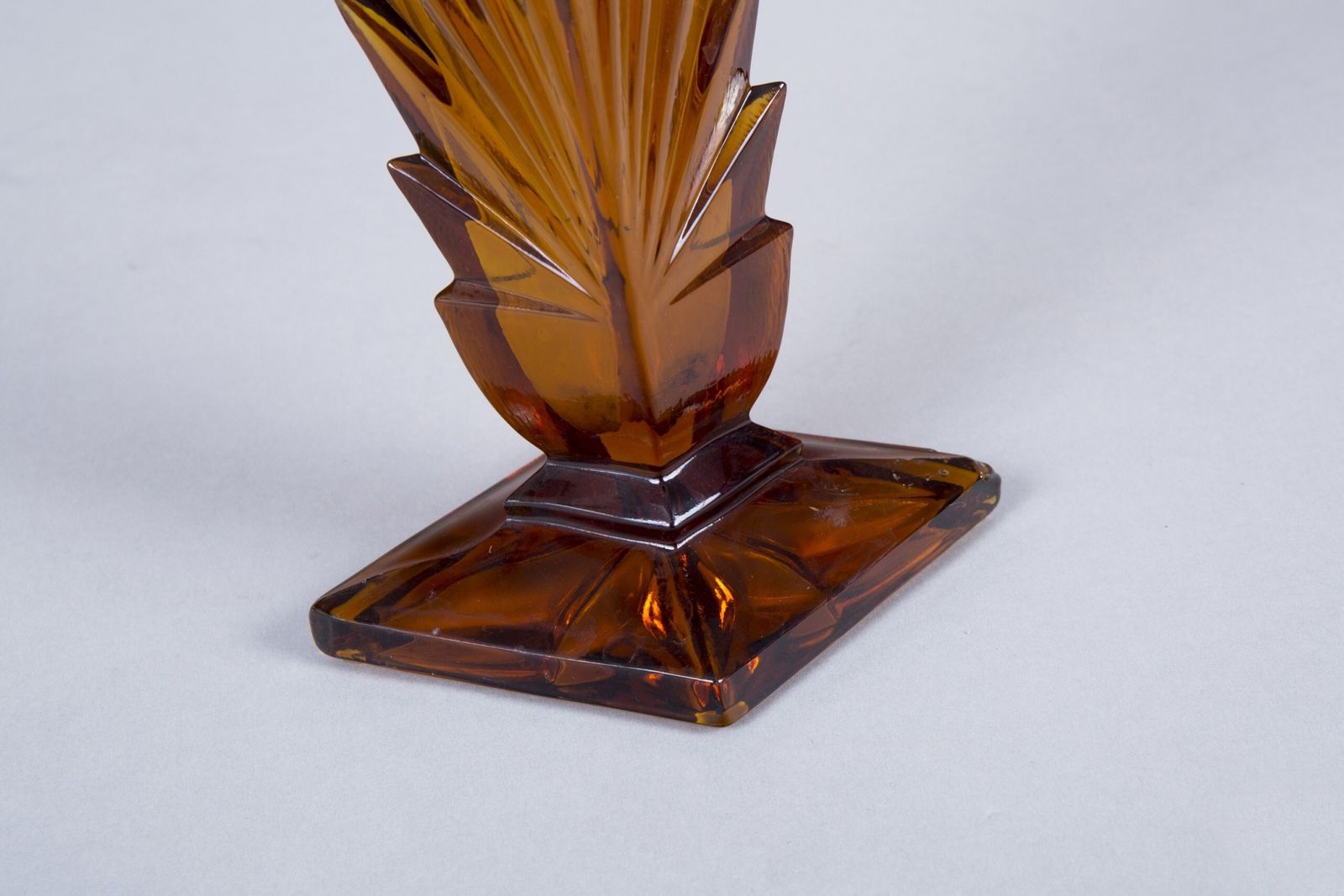 Glass Pink Yellow And Orange Vases Made In Bohemia, Original Condition. Art Deco photo Home Decor