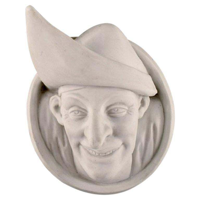 Christian Joachim For Royal Copenhagen, Antique Wall Relief In Biscuit