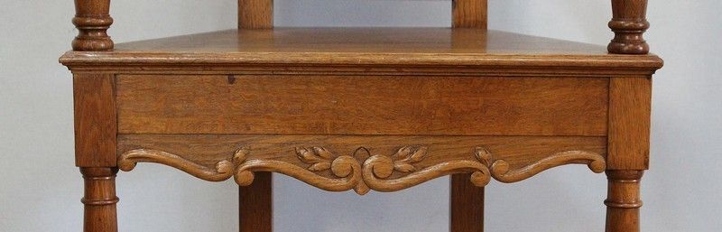 2410.2 Pair Of Armchairs Known As 'Caquetoires' In Blond Oak, Renaissance Style   Late 19th Century photo