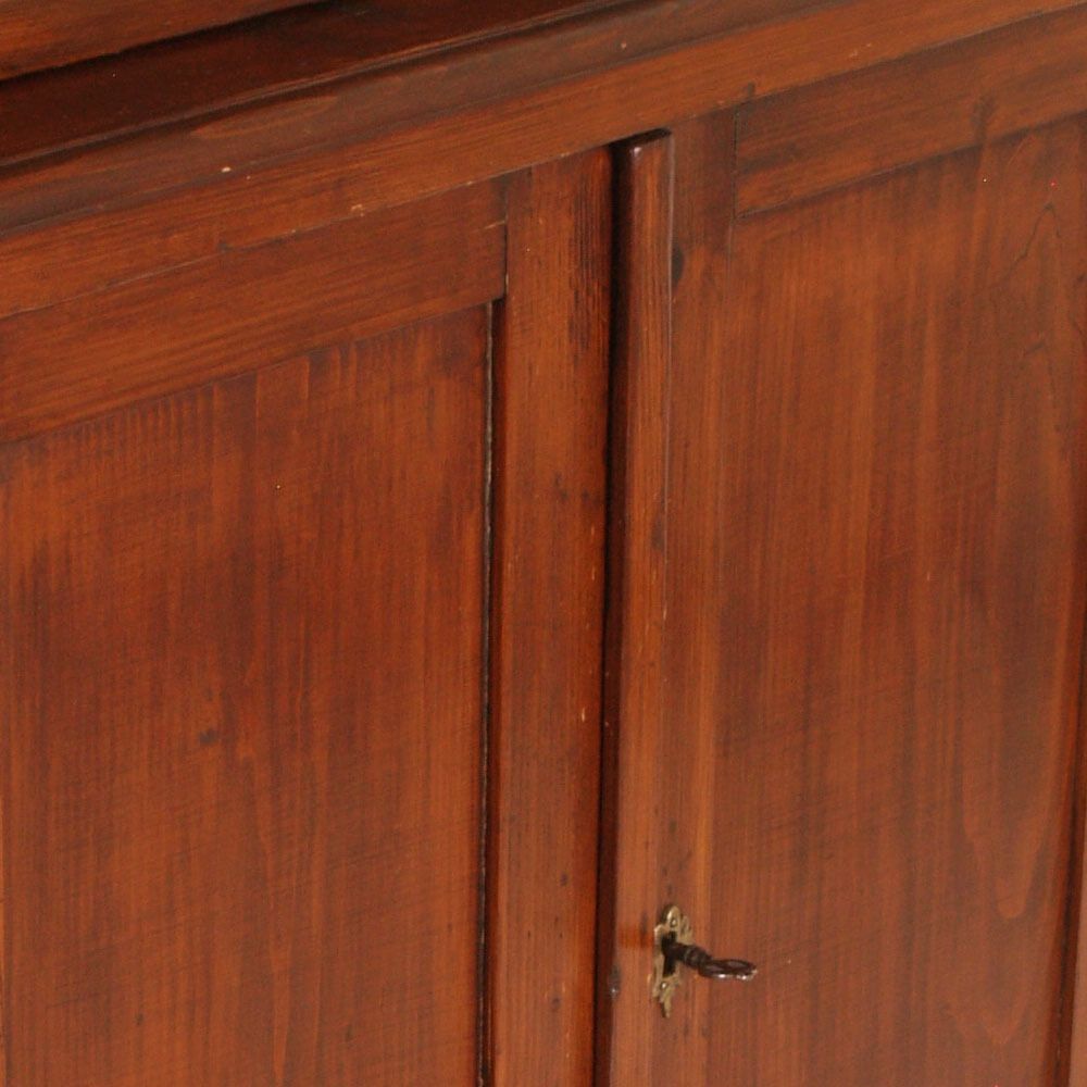 19th Century Country Sideboard With Display In Solid Pine  Wax Polished photo for sale