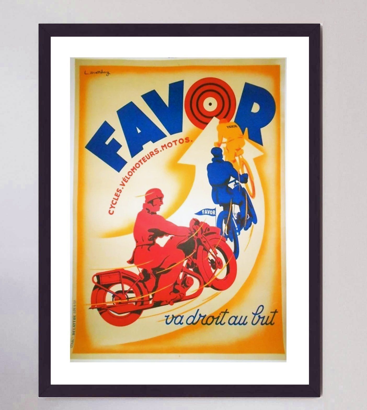 Favor Cycles Original Vintage Poster photo furniture