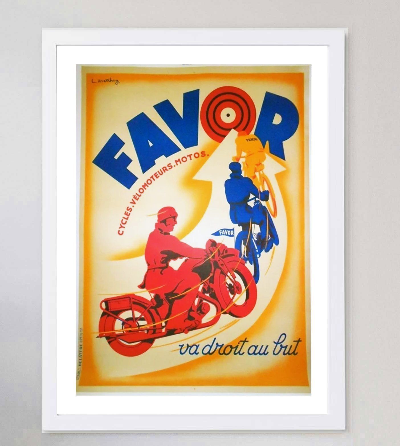 Favor Cycles Original Vintage Poster photo for sale