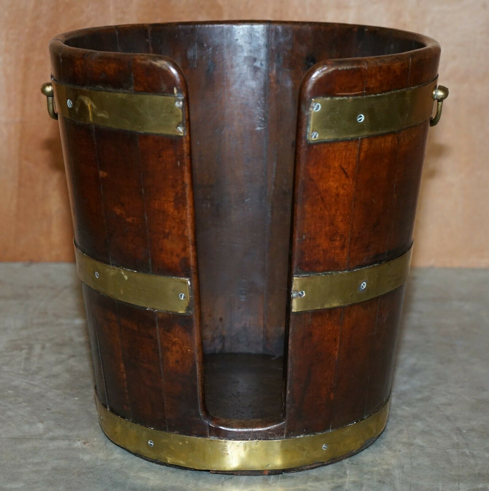 Large Pair Of George III 1760 Plate Or Peat Military Buckets Georgian photo vinterior