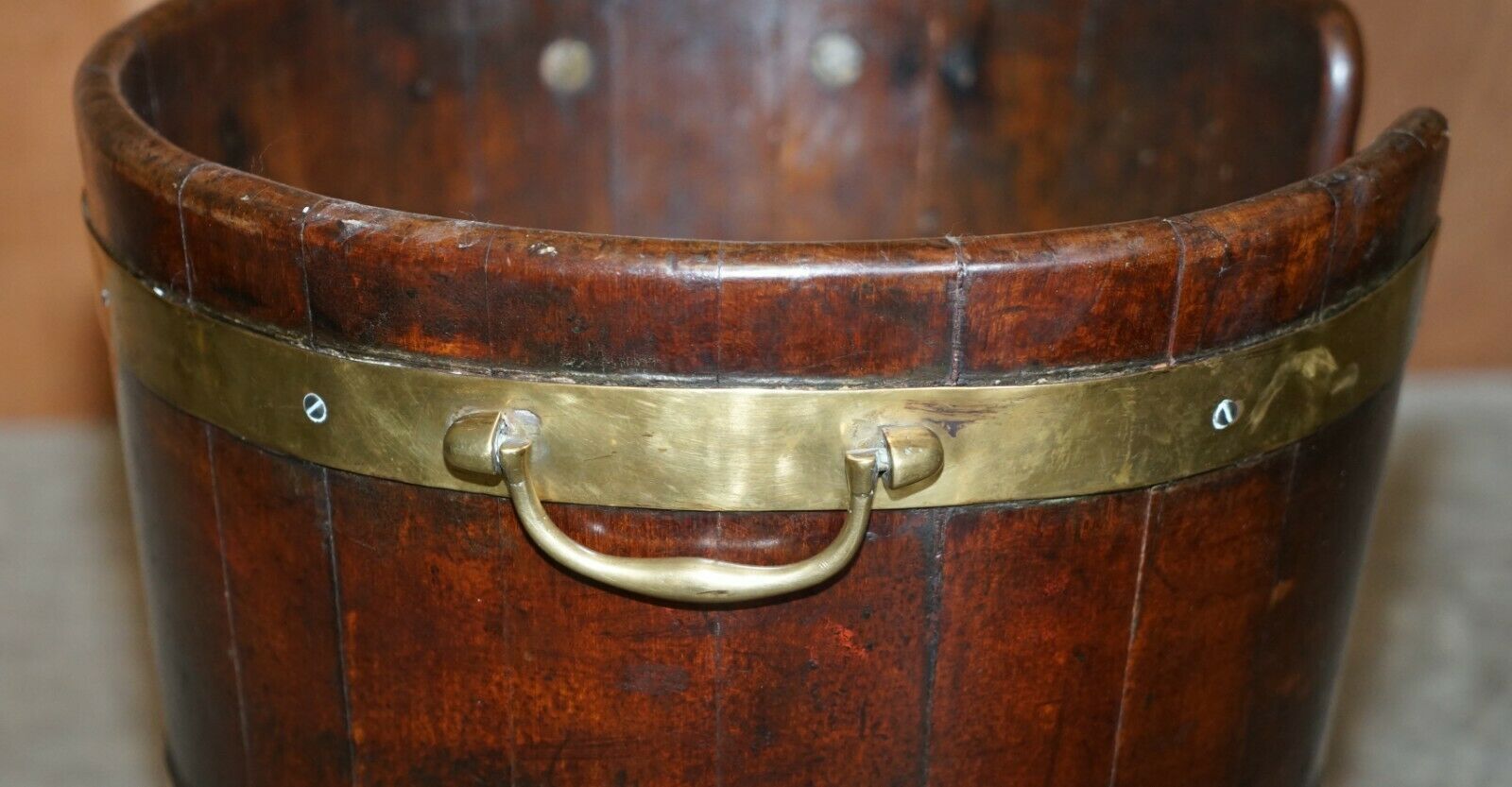 Large Pair Of George III 1760 Plate Or Peat Military Buckets Georgian photo vintage