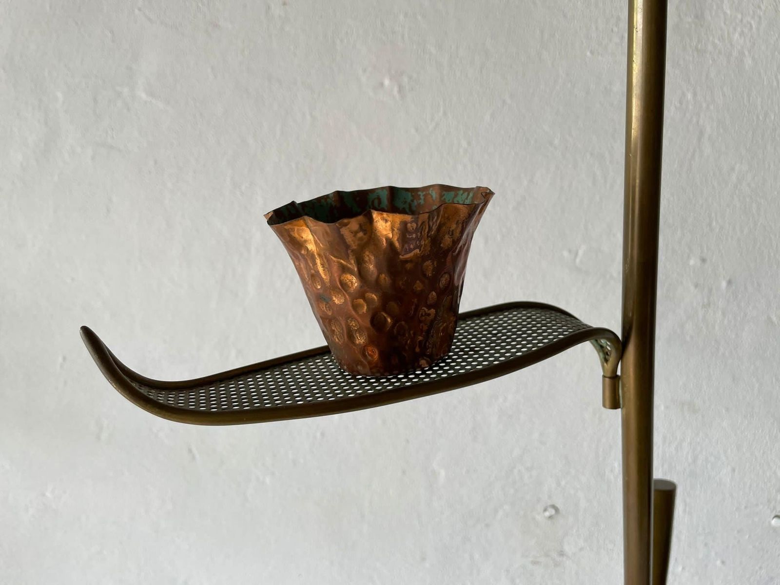 Unique Flower And Leafs Shaped Tall Italian Candle Holder, 1950s, Italy photo buy