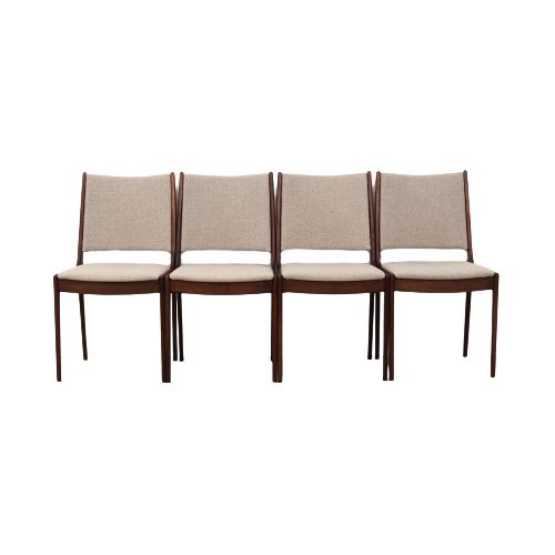 Set Of Four Teak Chairs, Danish Design, 1970s, Designer: Johannes Andersen