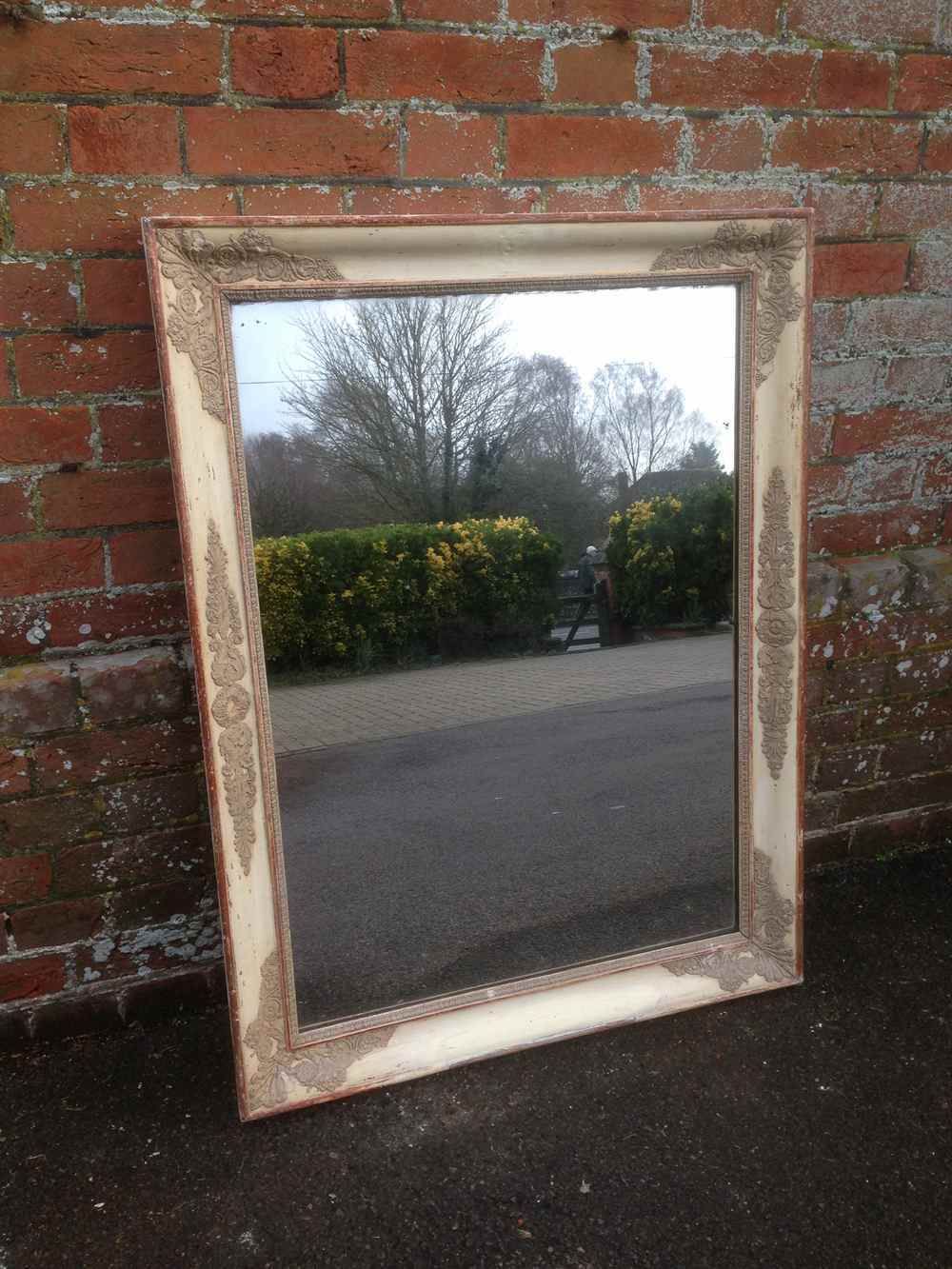 A Good Size Early Antique 19th Century French Carved Wood & Gesso Cream Louis Phillippe photo furniture