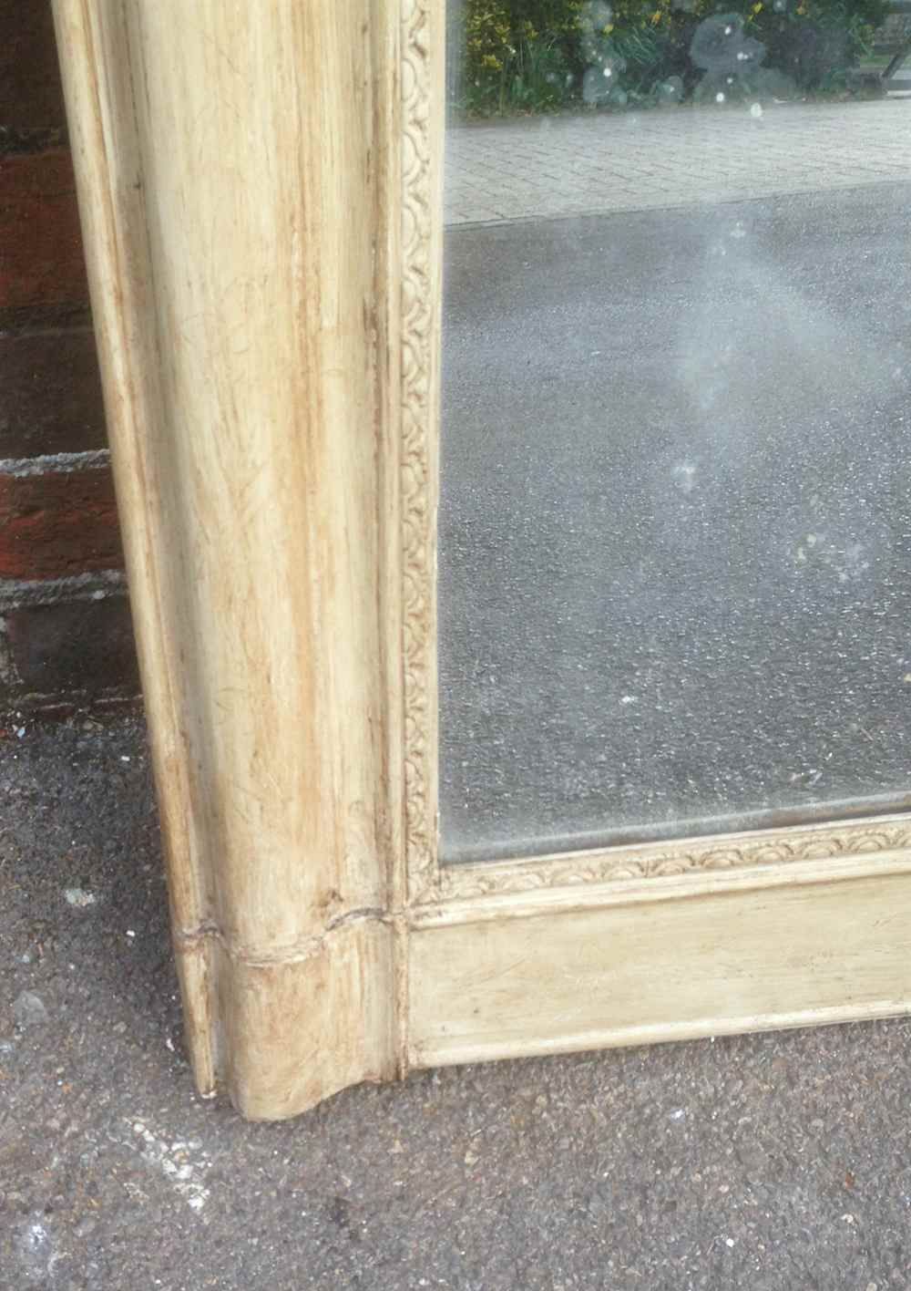 A Large Antique French 19th Century Painted Mirror photo for sale