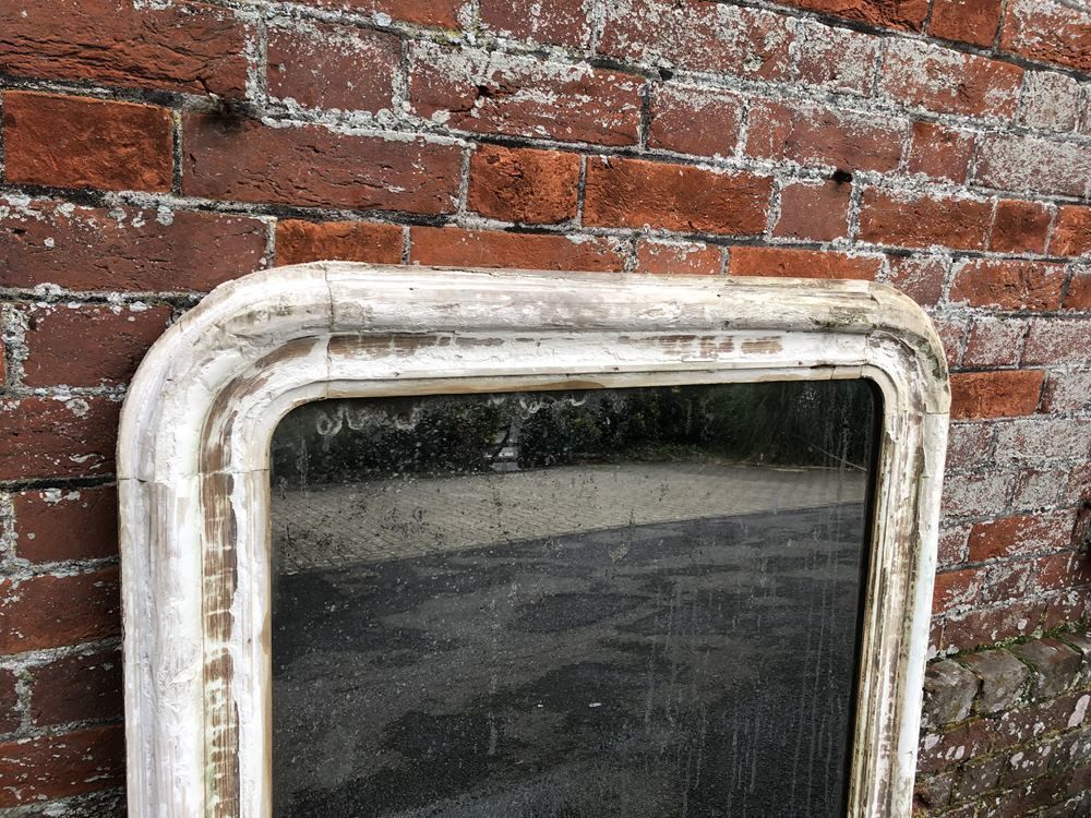 A Delightful Antique French 19th Century Carved Wood And Gesso Arched Top Distressed Louis Philippe Mirror photo Home Decor