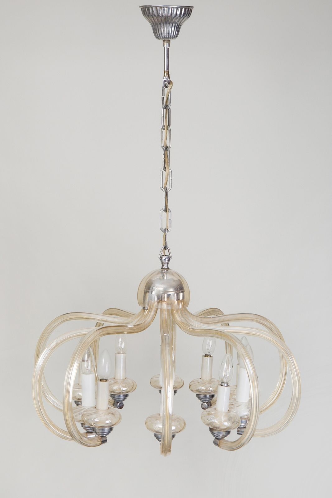 Glass Chandelier, 1920s, Made In Czechia Out Of Glass