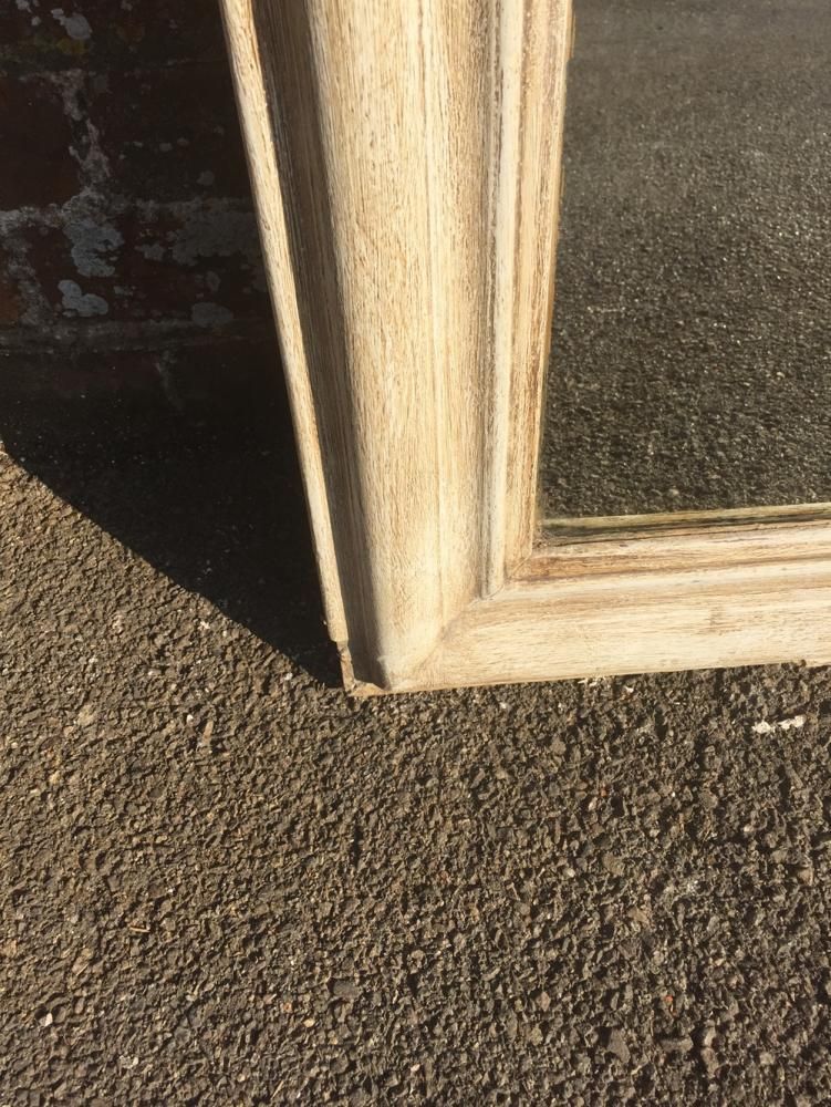 A Good Size Antique 19th Century French Carved Wood And Gesso Plain Painted Mirror photo for sale