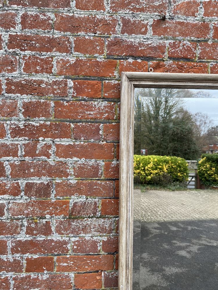 An Exceptional Large Antique French 19th Century Carved Wood Painted Plain Mirror photo furniture