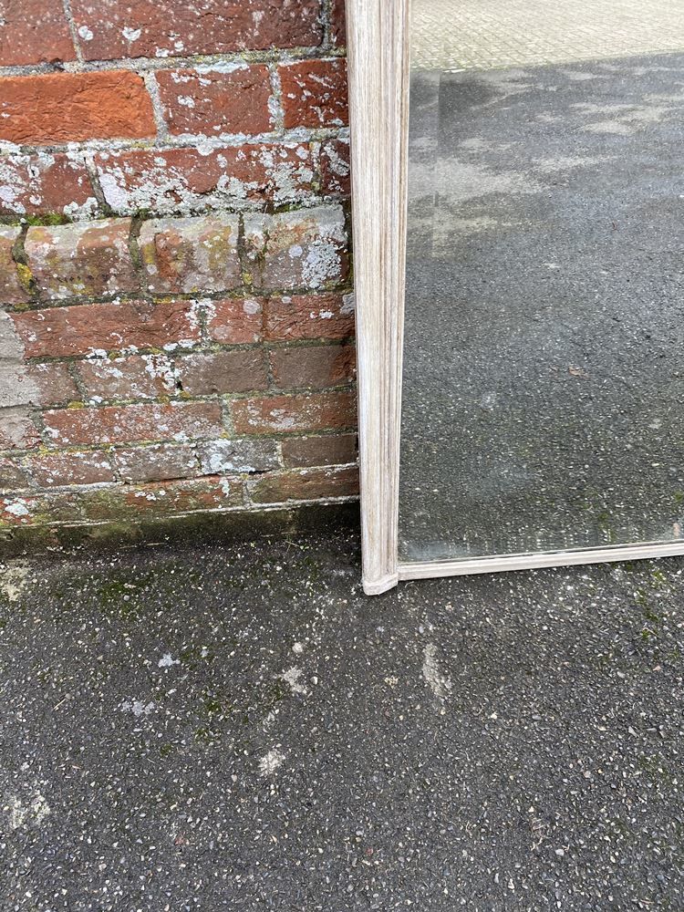 An Exceptional Large Antique French 19th Century Carved Wood Painted Plain Mirror photo Home Decor