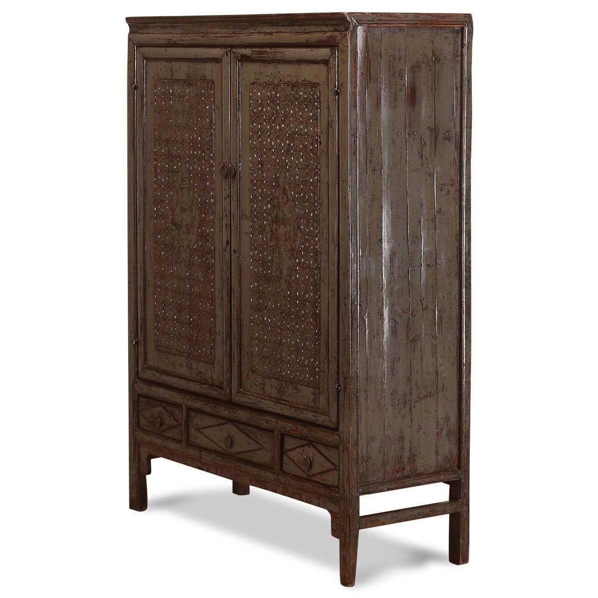 Grey Lacquer Patterned Amoire photo Furniture