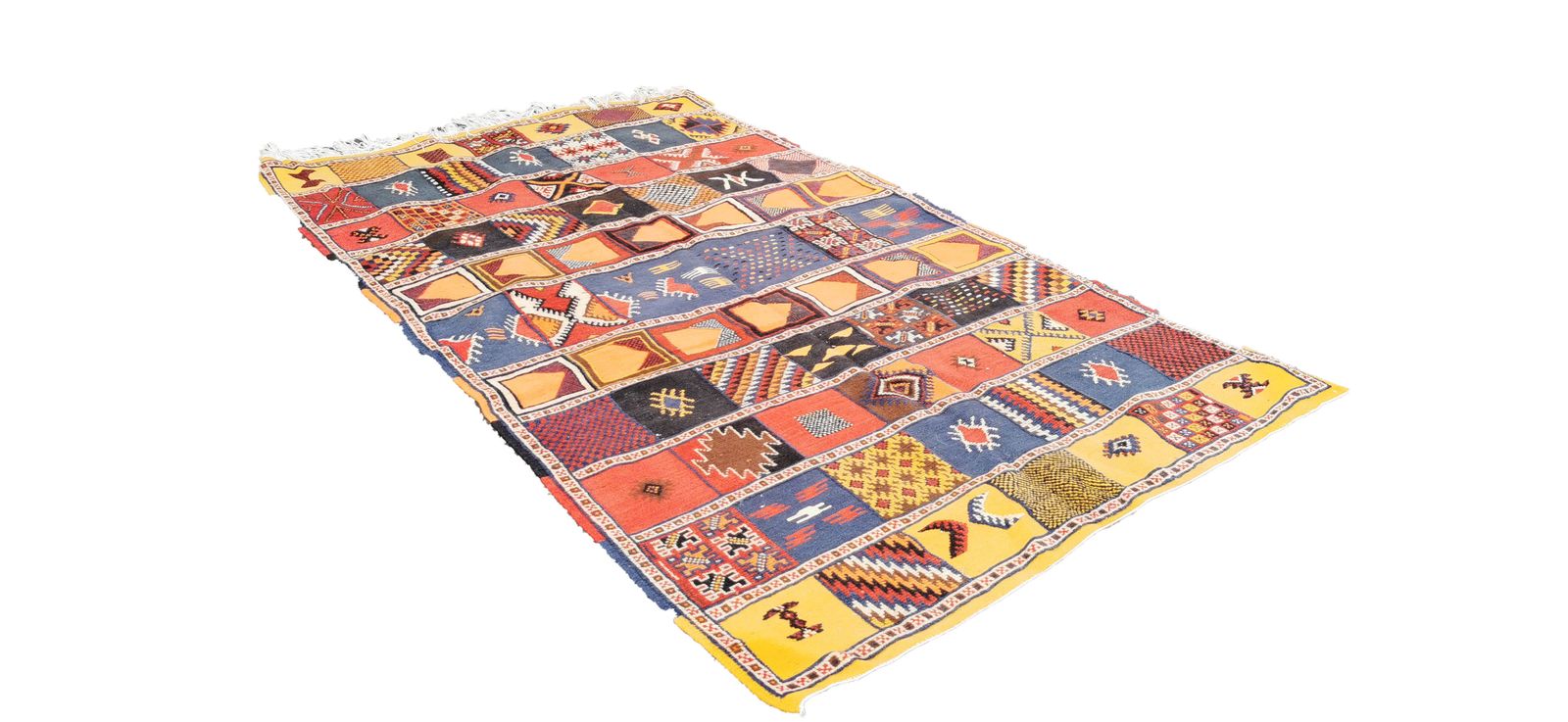 Authentic Handmade Woven Moroccan Rug  Colouful Berber  Carpet, Pure Wool Vegetable Dyes photo furniture