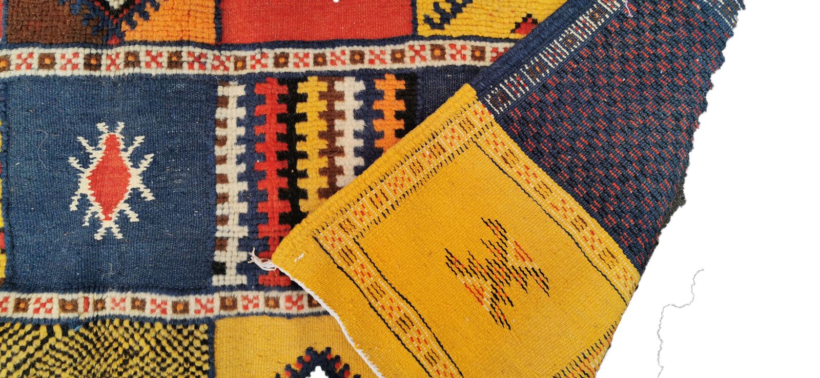 Authentic Handmade Woven Moroccan Rug  Colouful Berber  Carpet, Pure Wool Vegetable Dyes photo for sale