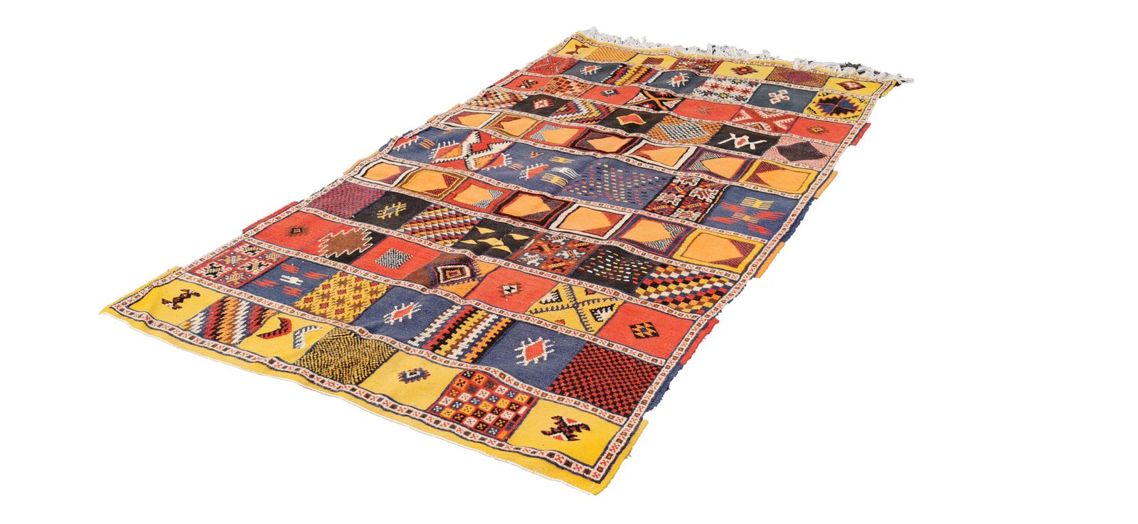 Authentic Handmade Woven Moroccan Rug  Colouful Berber  Carpet, Pure Wool Vegetable Dyes photo vinterior