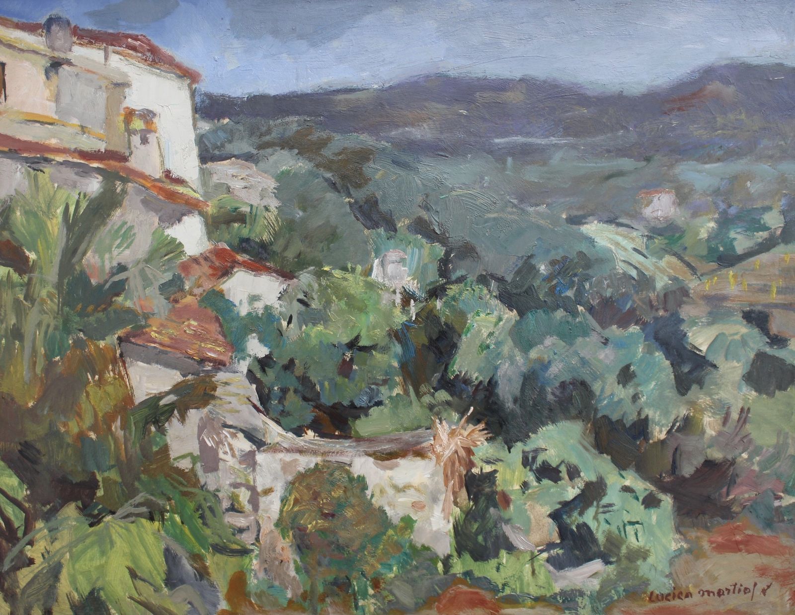 'The Valley In Biot Côtes D'azur' By Lucien Martial (Circa 1960s) photo furniture
