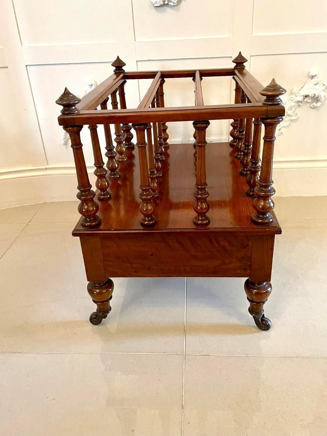 Quality Antique Victorian Figured Walnut Canterbury photo Home Decor