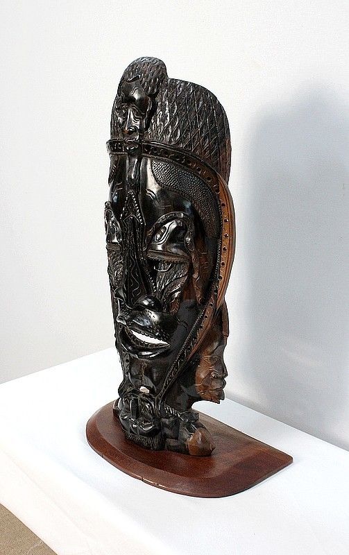 Important African Mask In Ebony   20th photo for sale