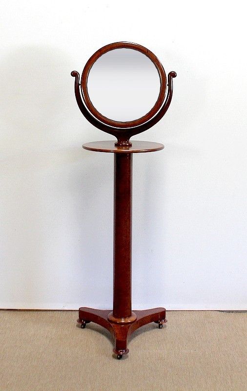Psyche Mirror For Men In Mahogany, Empire Period, Early 19th Century photo furniture