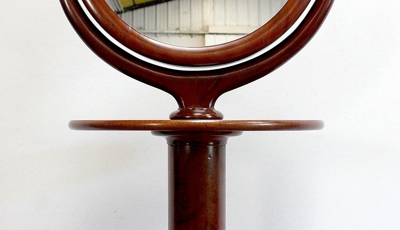 photo furniture Psyche Mirror For Men In Mahogany, Empire Period, Early 19th Century