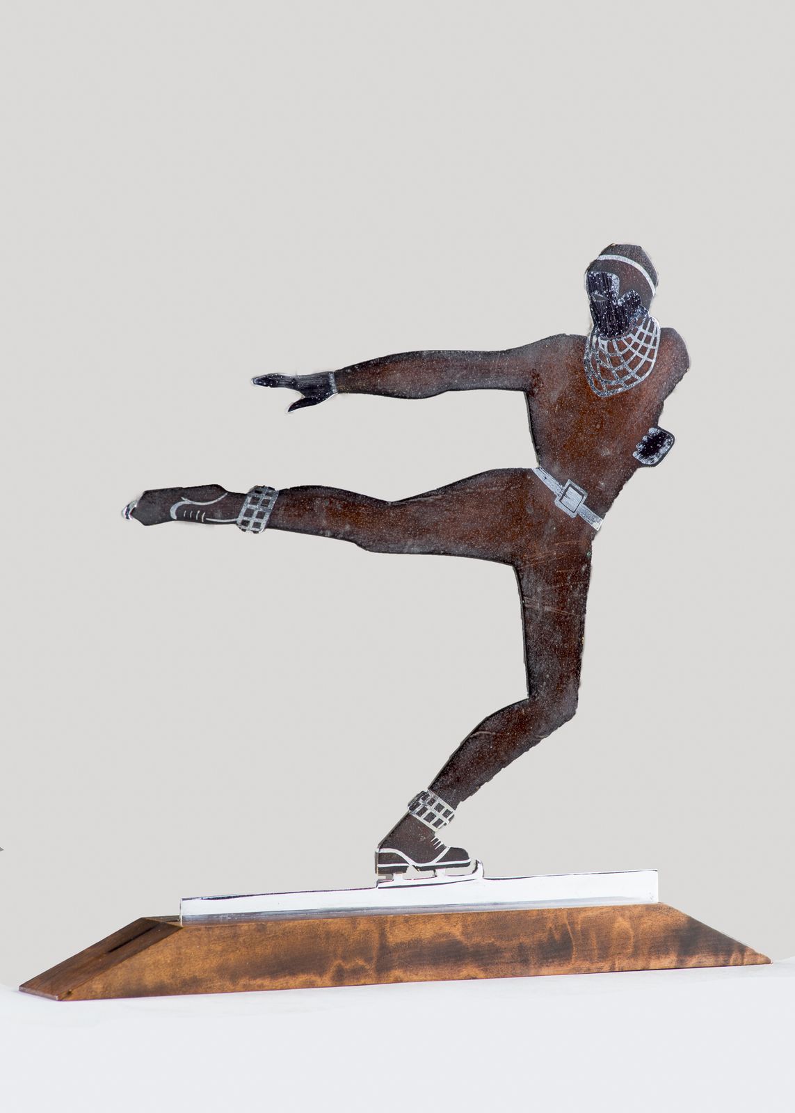 French Art Deco Bronze Sculpture Of A Skater photo furniture