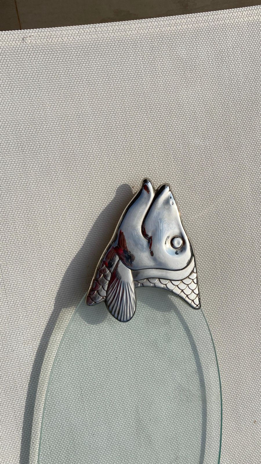 Trivet In Metal And Glass France 1970 photo 282.0