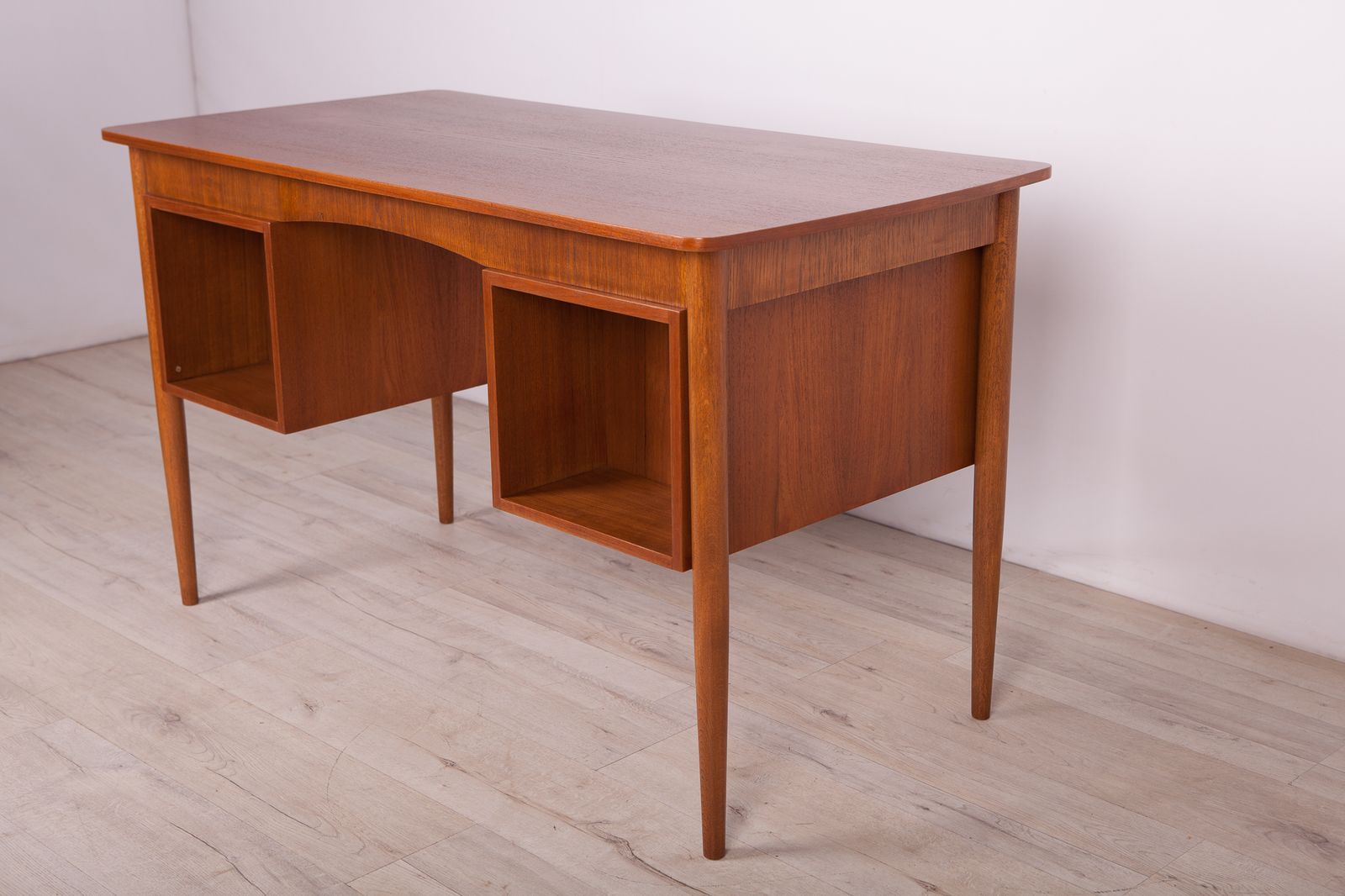 photo buy Mid Century Freestanding Teak Desk, 1960s